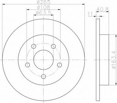 HELLA PAGID 8dd355111381 -  Тормозной диск